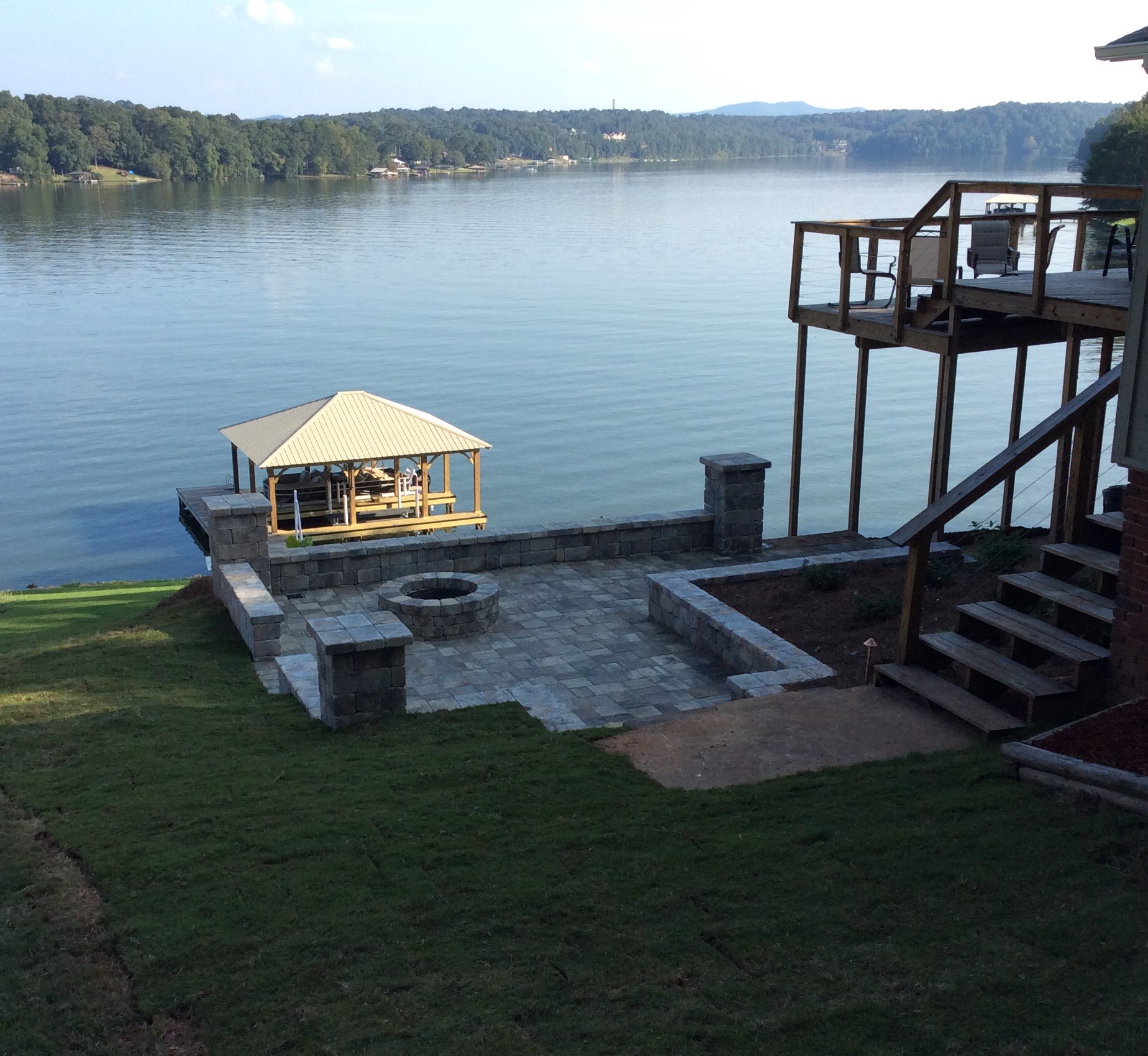 Illuminating Beauty: Paver Patio, Nightlighting & Fire Pit Installation in Pell City, AL Thumbnail