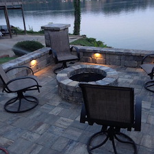 Illuminating-Beauty-Paver-Patio-Nightlighting-Fire-Pit-Installation-in-Pell-City-AL 1